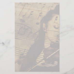 Künstlerische Violinen-Musik Briefpapier
