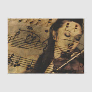 Künstlerische Violinen-Musik Seidenpapier