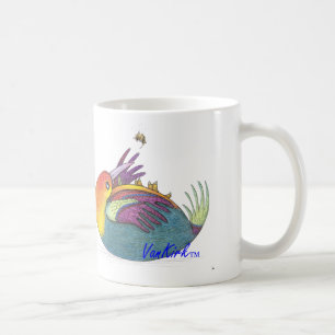 Künstlerische Vogel-und Bienen-Tasse Kaffeetasse