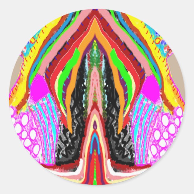 Künstlerische Vorstellungskraft Grafische Sinnlich Runder Aufkleber (Vorderseite)