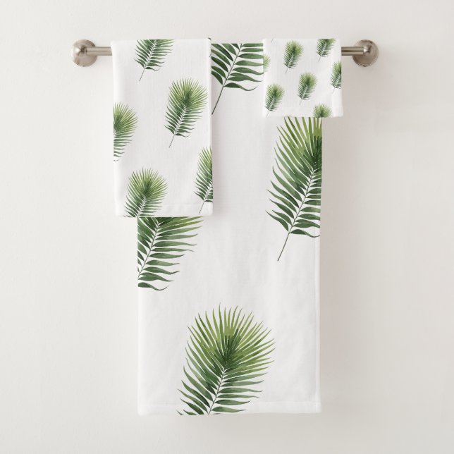 Künstlerische Wasserfarbe Botanik Badhandtuch Set (Insitu)