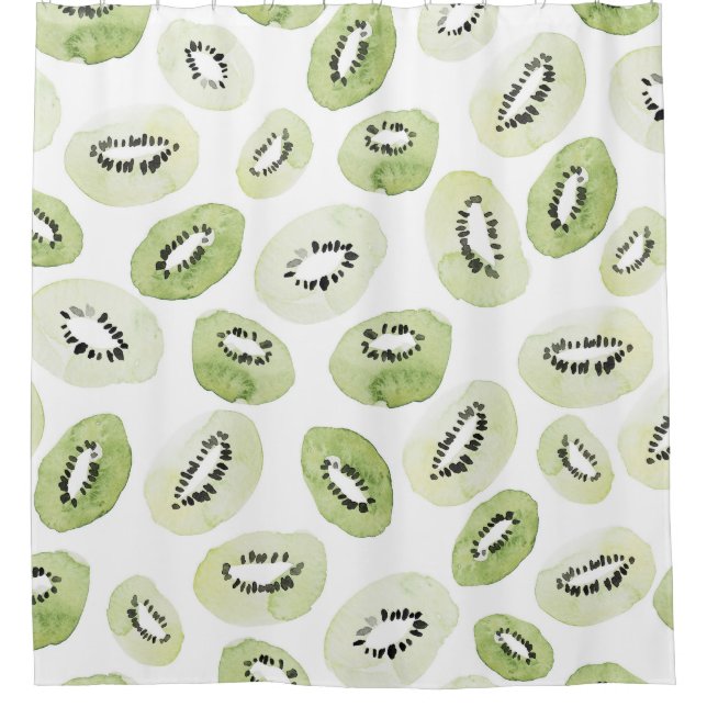 Künstlerische Wasserfarbe: HandGezeichnet Nahtlose Duschvorhang (Vorderseite)