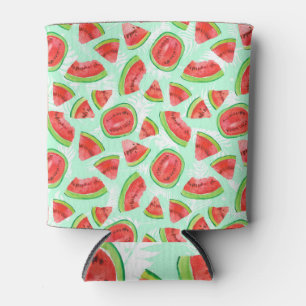 Künstlerische Wassermelone: Wasserfarbenes Fruchtm Dosenkühler