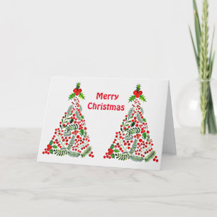 **KÜNSTLERISCHE WEIHNACHTSBÄUME** WEIHNACHTSGRUSS KARTE