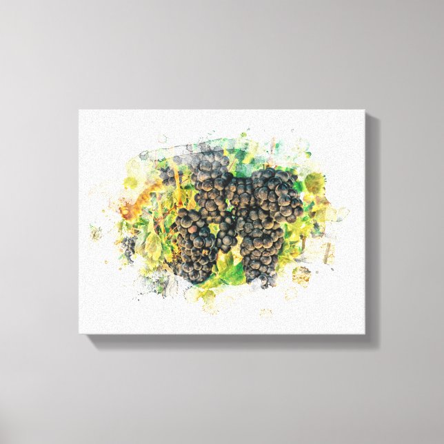 *~* Künstlerische Weinkellerei Traube AR21 Weinkel Leinwanddruck (Vorderseite)