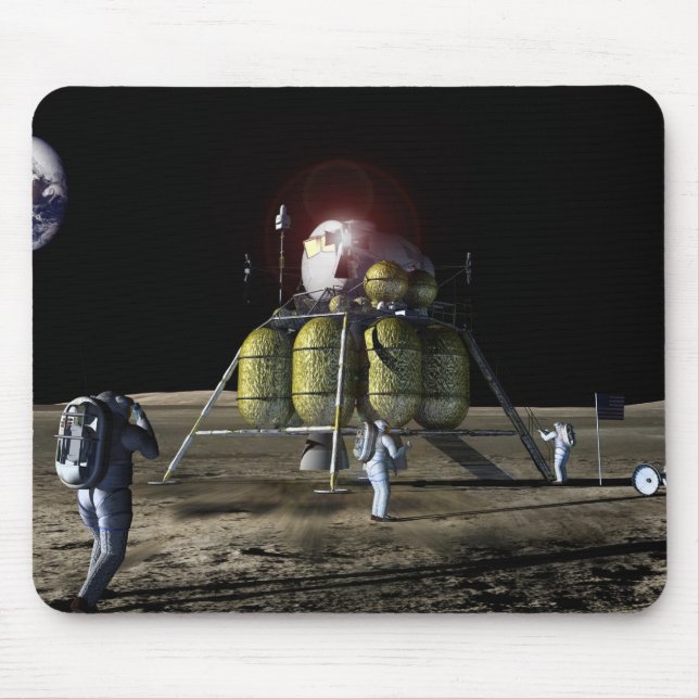 Künstlerische Wiedergabe eines neuen Raumschiffs z Mousepad (Vorne)