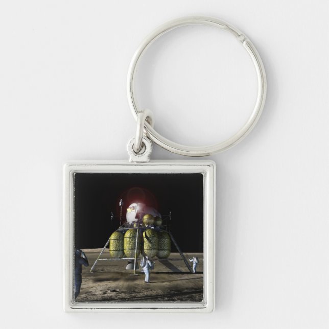 Künstlerische Wiedergabe eines neuen Raumschiffs z Schlüsselanhänger (Vorne)