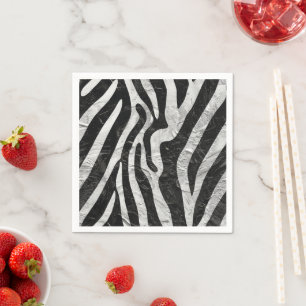Künstlerische Zebra Stripes Animal Print Stilvoll Serviette