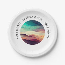 KÜNSTLERISCHE ZEIGE EMPFANG BRANDING Runde Pappteller