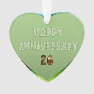Künstlerischer 26. Hochzeitstag Ornament
