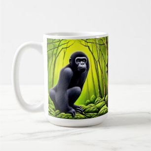 Künstlerischer Abstrakter Jungle Gorilla Kaffeetasse