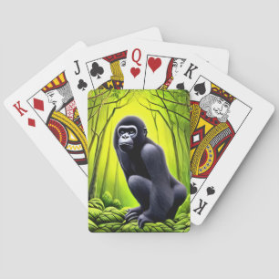 Künstlerischer Abstrakter Jungle Gorilla Spielkarten