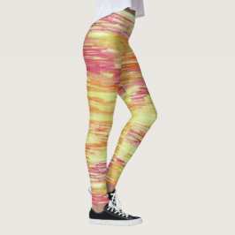 Künstlerischer abstrakter psychedelischer Farbausb Leggings