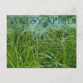 Künstlerischer April Postkarte