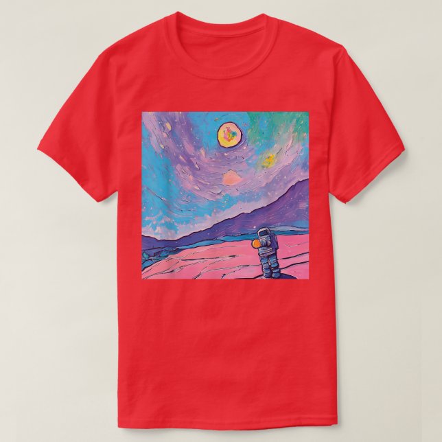 Künstlerischer Astronautin T-Shirt (Design vorne)