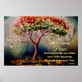 *~* künstlerischer Baum AP81 Peace Faith Quote Pos Poster