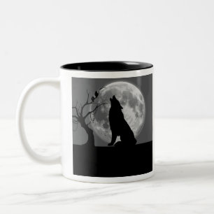 Künstlerischer Becher Natur und Vollmond Zweifarbige Tasse
