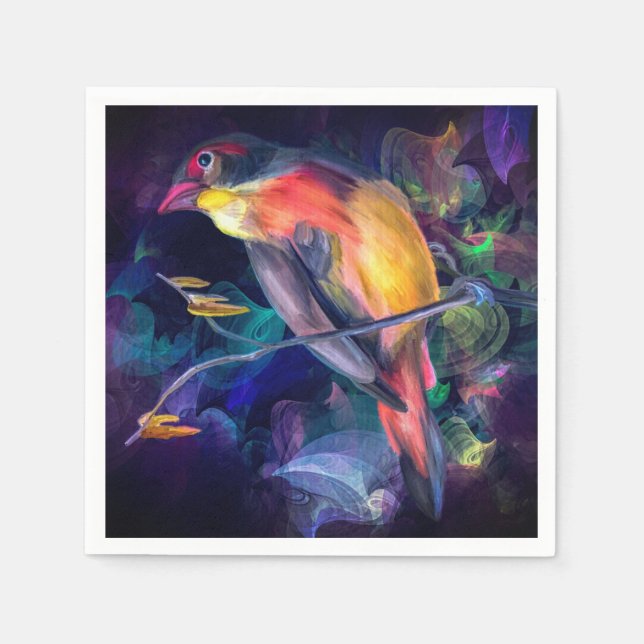Künstlerischer Bird Serviette (Vorderseite)