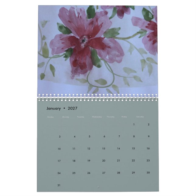 Künstlerischer Blumendesigner Kalender (Jan 2027)