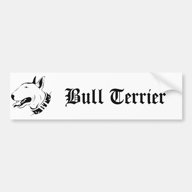 Künstlerischer Bullterrier-Hundezucht-Entwurf Autoaufkleber (Vorne)
