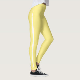 Künstlerischer Bürsten-Seitenstreifen Weiß auf But Leggings