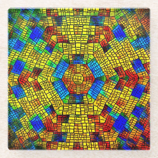 Künstlerischer Design-Untersetzer Glasuntersetzer (Vorderseite)