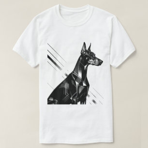 Künstlerischer Dobermann Pinscher & Wasserfarben D T-Shirt