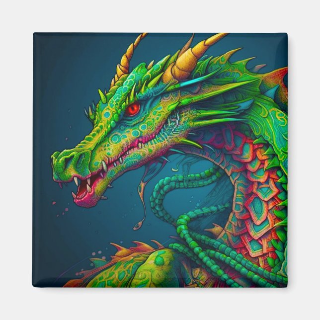 Künstlerischer Drache Magnet (Vorne)