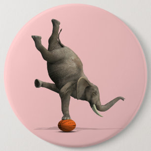 künstlerischer Elefant Button