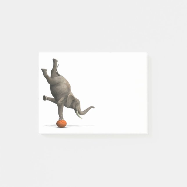 künstlerischer Elefant Post-it Klebezettel (Vorderseite)