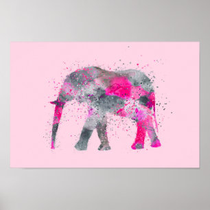 Künstlerischer Elefant Poster