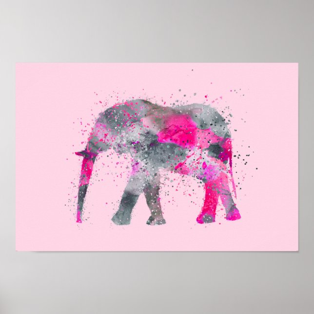 Künstlerischer Elefant Poster (Vorne)