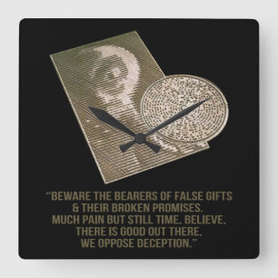 Künstlerischer Ernte-Kreis Quadratische Wanduhr