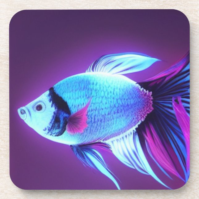 Künstlerischer Fisch Getränkeuntersetzer (Vorderseite)