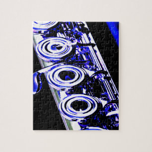 Künstlerischer Flute Silver Metal Schöner Spaß Puzzle