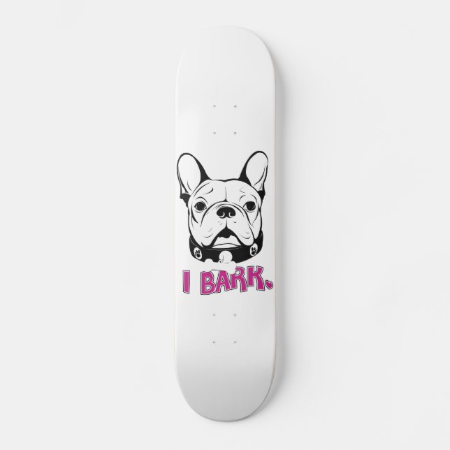 Künstlerischer französische Bulldoggen-"Barken-" Skateboard (Vorderseite)