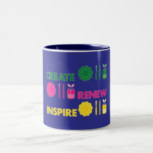 Künstlerischer Frühling Knolling Becher Zweifarbige Tasse