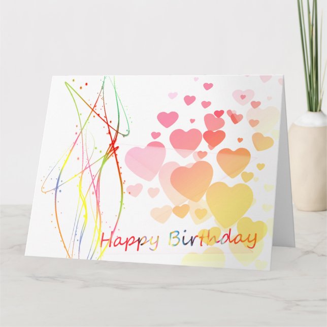 Künstlerischer Geburtstag Karte (Vorderseite)