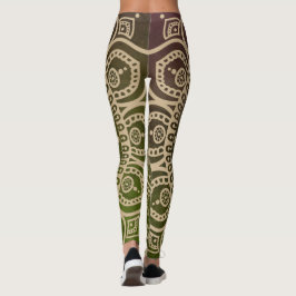 Künstlerischer Gradient staubige grüne Mandala Yog Leggings