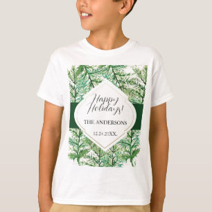 Künstlerischer grüner Wasserfarbenwald T-Shirt