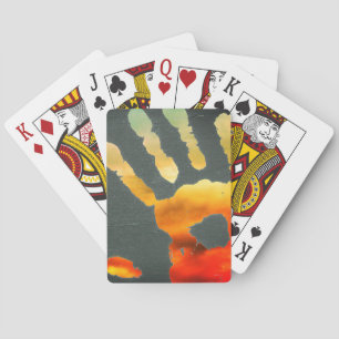Künstlerischer Handdruck Spielkarten
