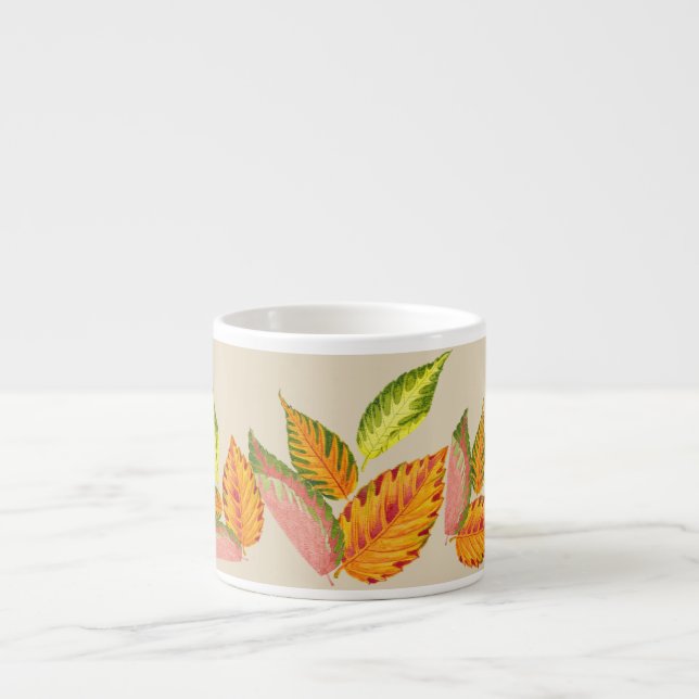 Künstlerischer Herbst auf einer Espresso-Tasse Espressotasse (Vorderseite)