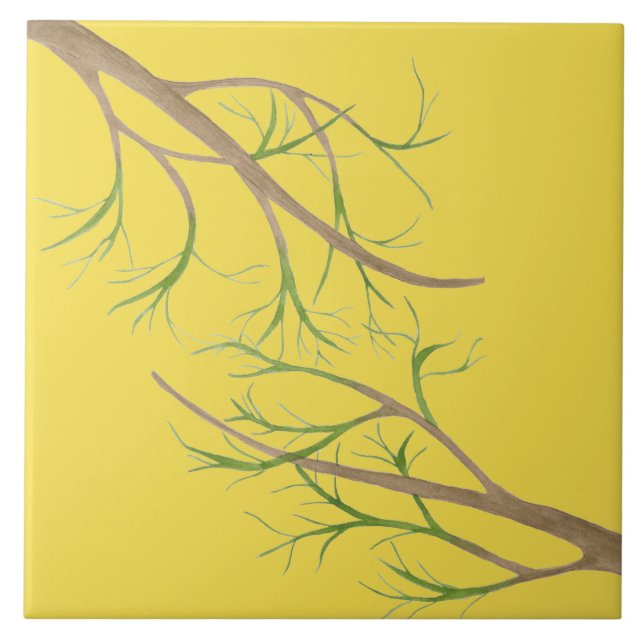 Künstlerischer Herbst auf einer Keramik (II) Fliese (Vorderseite)