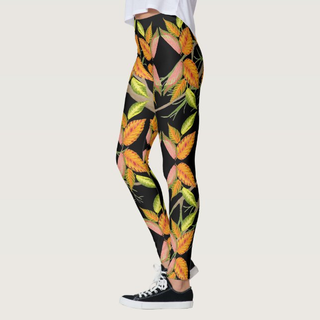 Künstlerischer Herbst auf Leggings (Links)