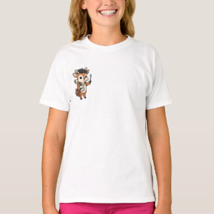 Künstlerischer Hirschmaler mit Barett Kinder T-Shirt