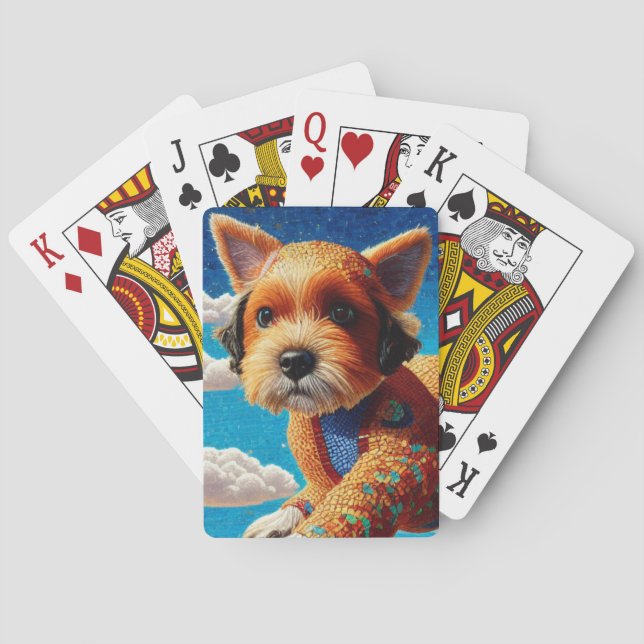 Künstlerischer Hund Spielkarten (Rückseite)