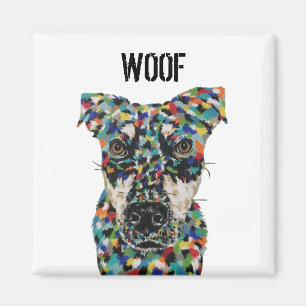 Künstlerischer Hund Woof Magnet