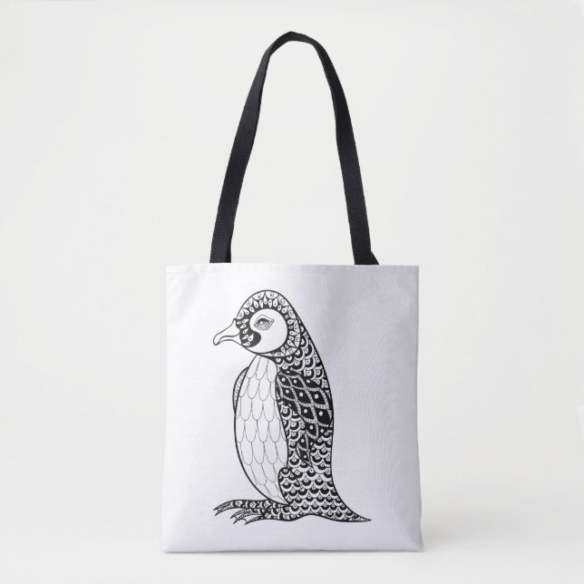 Künstlerischer König Pinguin Zendoodle 2 (Vorderseite)