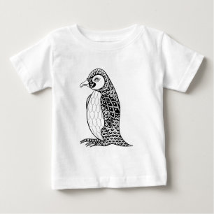 Künstlerischer König Pinguin Zendoodle Baby T-shirt