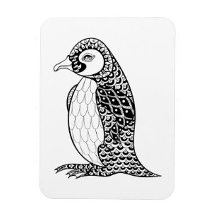 Künstlerischer König Pinguin Zendoodle Magnet